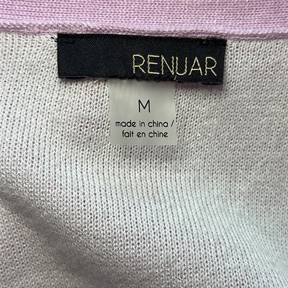 Renuar Chain and T-bar Cardigan with Pockets Size Medium Lavender - Picture 10 of 10